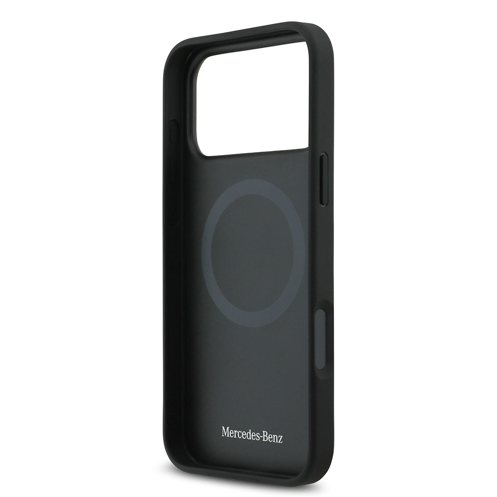 Mercedes Benz iPhone 17 Pro Max Orjinal Lisanslı M-safe Hakiki Deri Nostaljik Yıldız Dizayn Kılıf