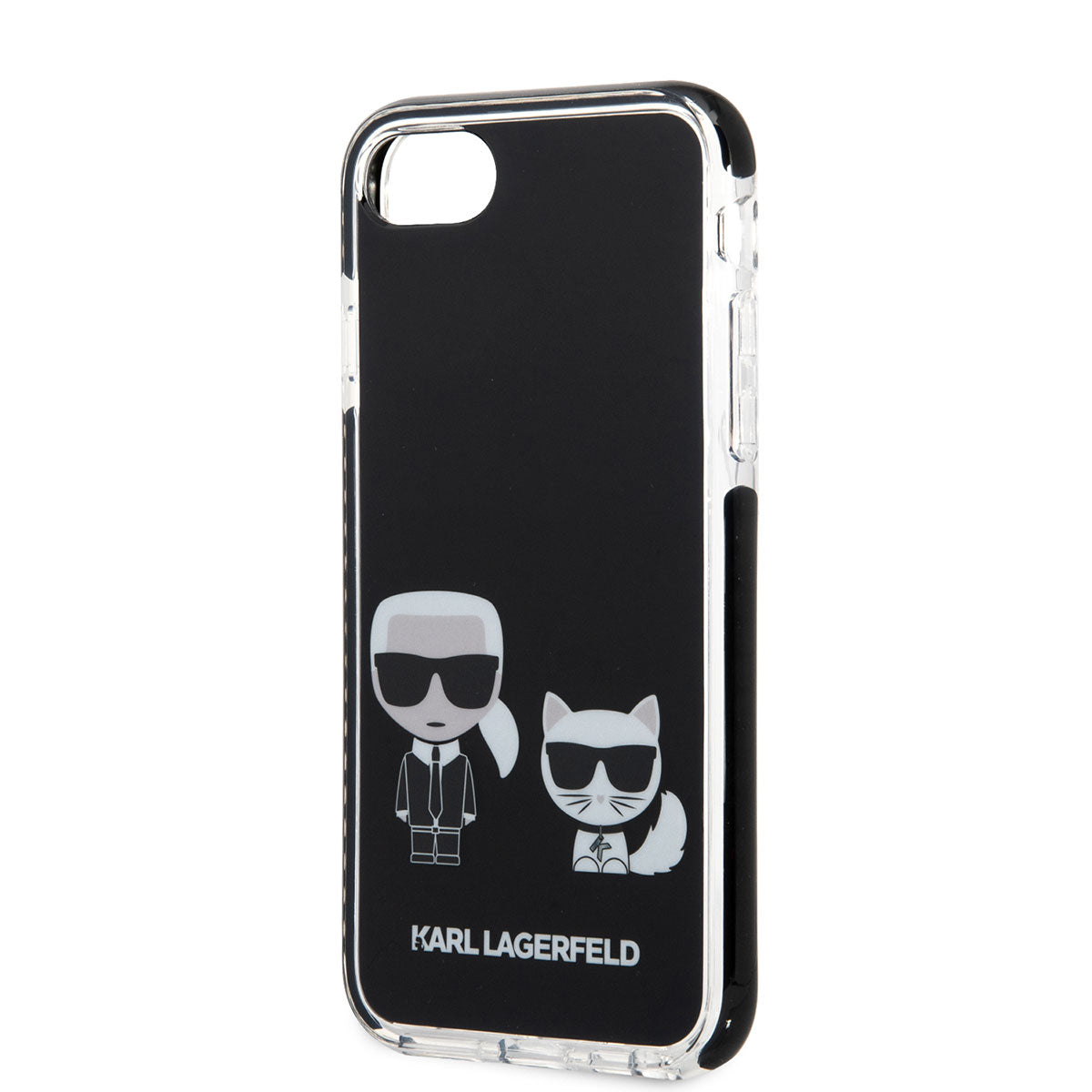 Karl Lagerfeld iPhone SE 2022 Kılıf Kenarları Siyah Silikon K&C Dizayn Telefon Kılıfı - 7