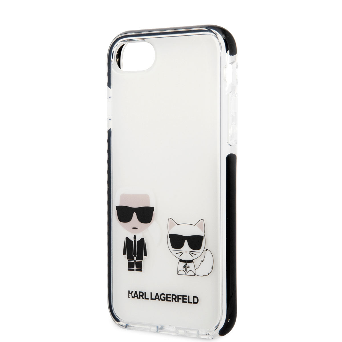 Karl Lagerfeld iPhone SE 2022 Kılıf Kenarları Siyah Silikon K&C Dizayn Telefon Kılıfı - 12