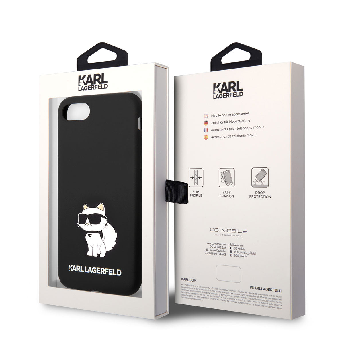 Karl Lagerfeld iPhone SE 2022 Kılıf Silikon Choupette Dizayn Telefon Kılıfı - 5