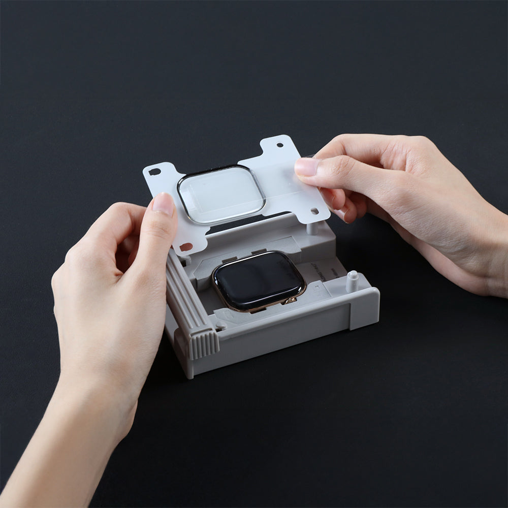 Amazingthing Radix Protective Apple Watch 10 42mm Parmak İzi Bırakmayan HD Ekran Koruyucu Film + Kolay Uygulama Aparatı - 10