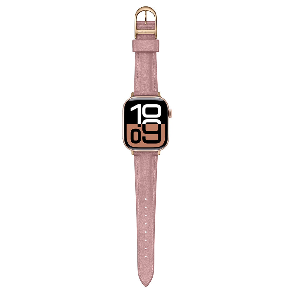 Amazingthing Glamour Class Apple Watch 46mm Deri Kordon - 19