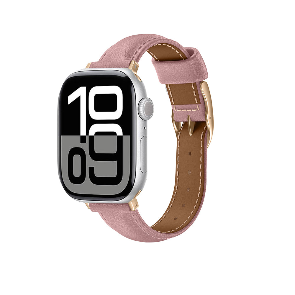 Amazingthing Glamour Class Apple Watch 46mm Deri Kordon - 21