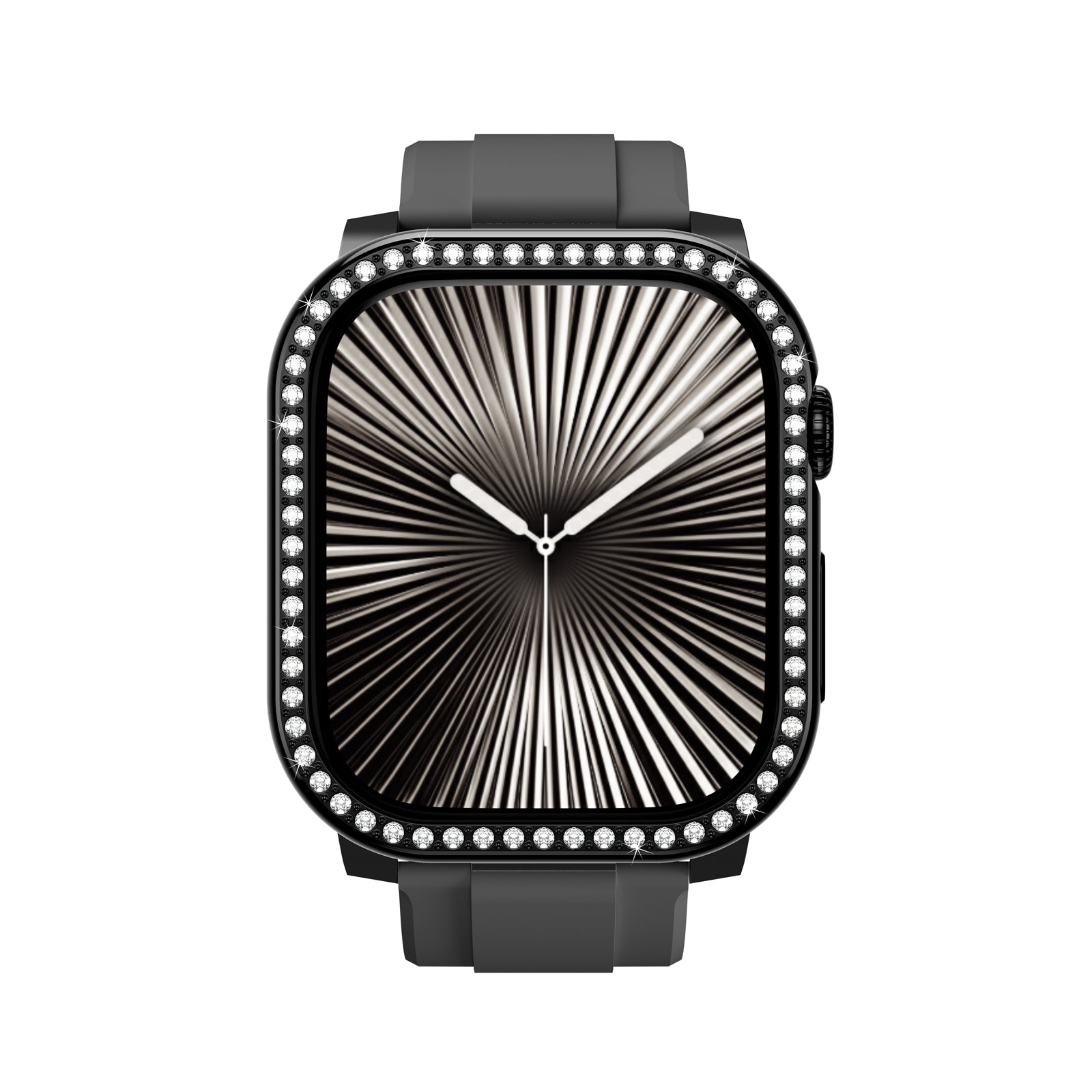 Amazingthing Gleam Fit FullGuard Apple Watch 10 46mm Taşlı Sert PC Kasa ve Ekran Koruyucu