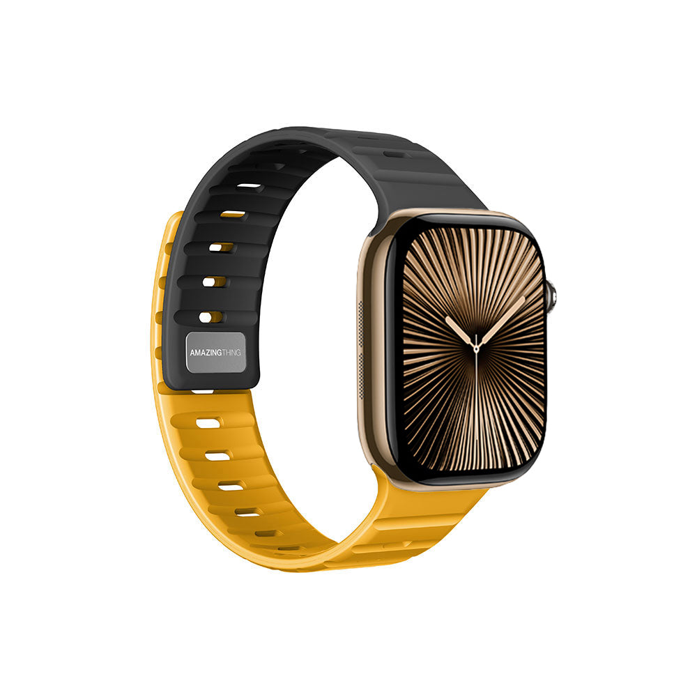 Amazingthing SilqLock Apple Watch 46mm Silikon Kordon Strap Kordon - 3