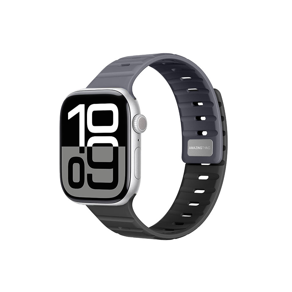 Amazingthing SilqLock Apple Watch 46mm Silikon Kordon Strap Kordon - 11