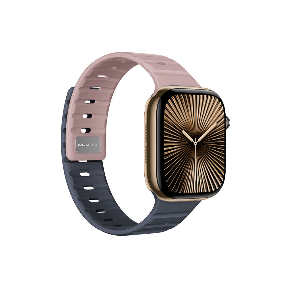 Amazingthing SilqLock Apple Watch 46mm Silikon Kordon Strap Kordon - 7