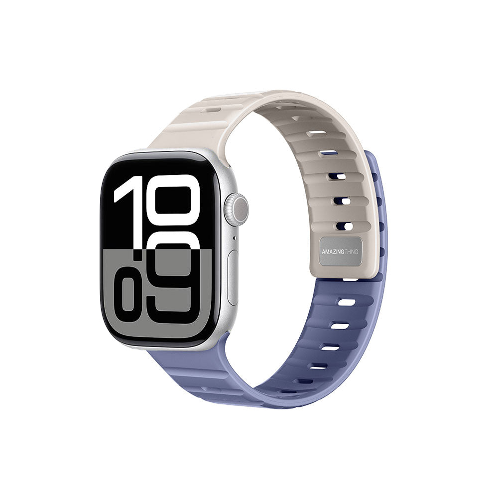 Amazingthing SilqLock Apple Watch 46mm Silikon Kordon Strap Kordon - 12