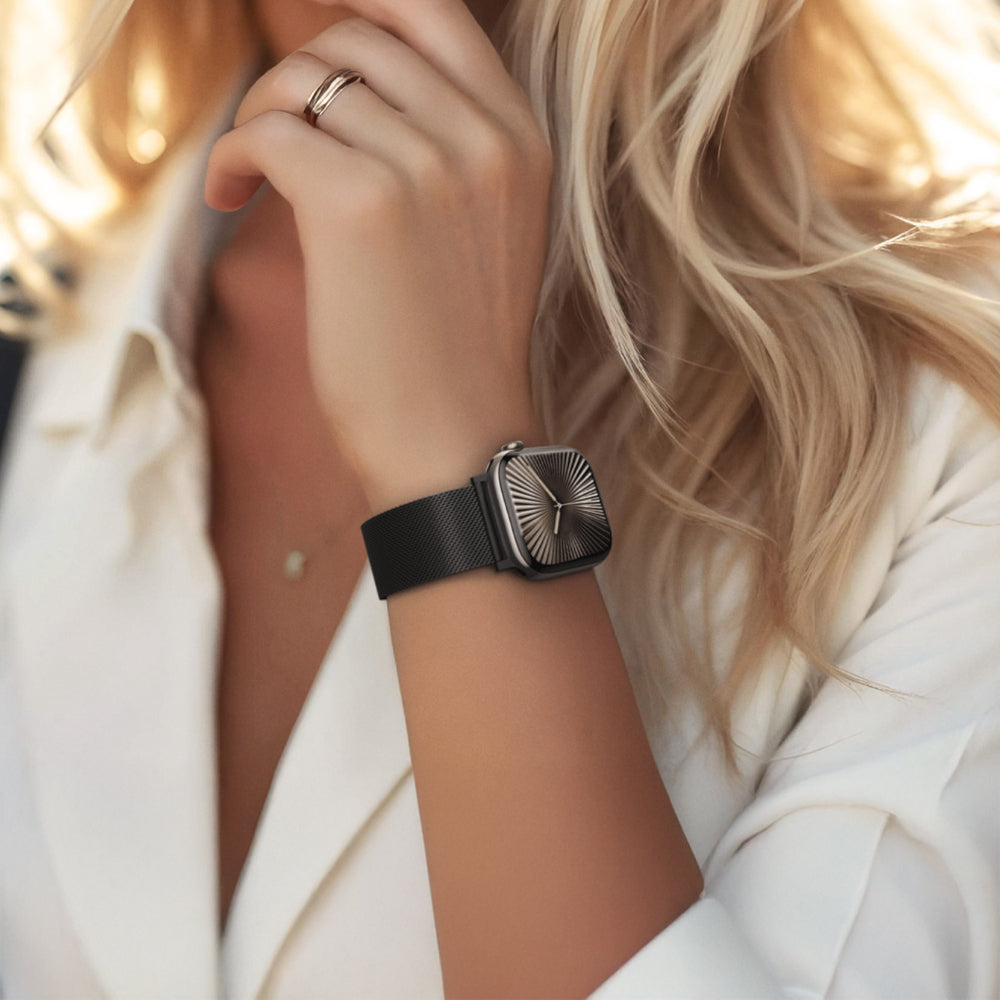 Amazingthing Titan Premium Apple Watch 46mm Metal Hasır Kordon - 9