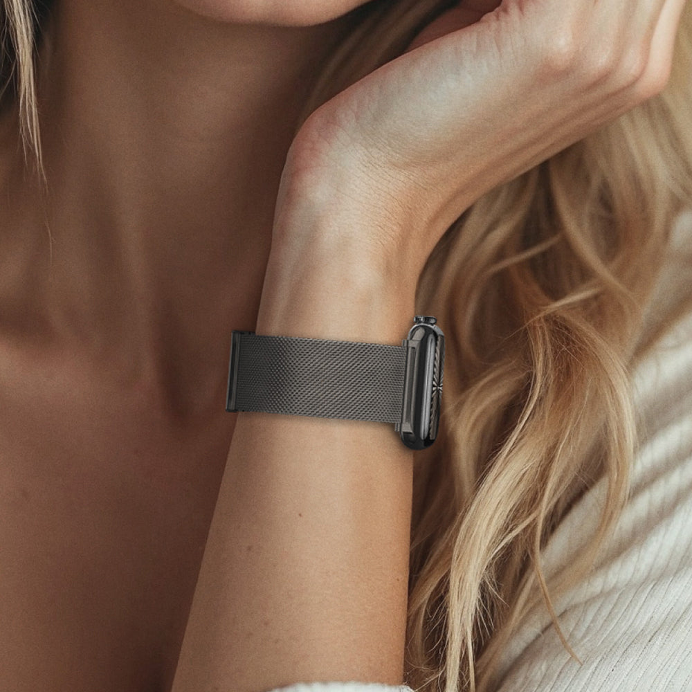 Amazingthing Titan Premium Apple Watch 46mm Metal Hasır Kordon - 8