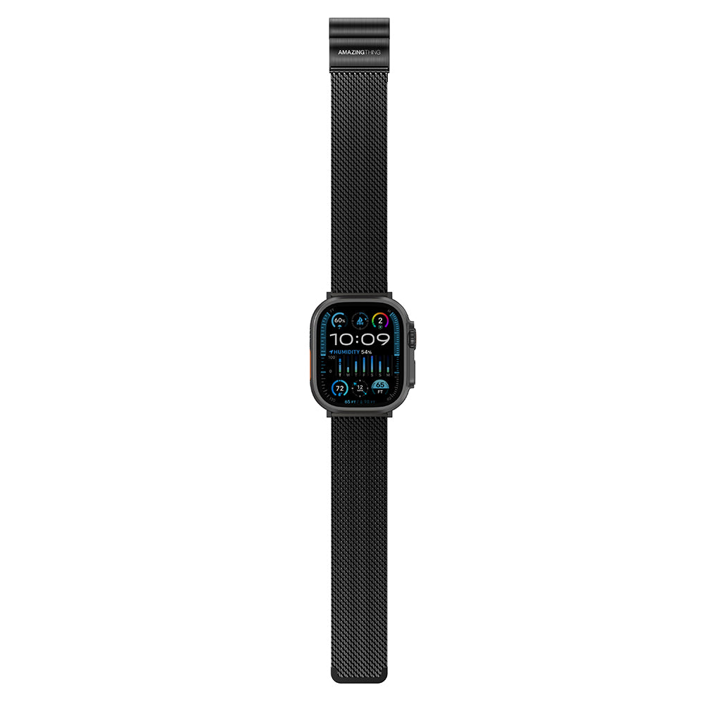 Amazingthing Titan Premium Apple Watch 46mm Metal Hasır Kordon - 5