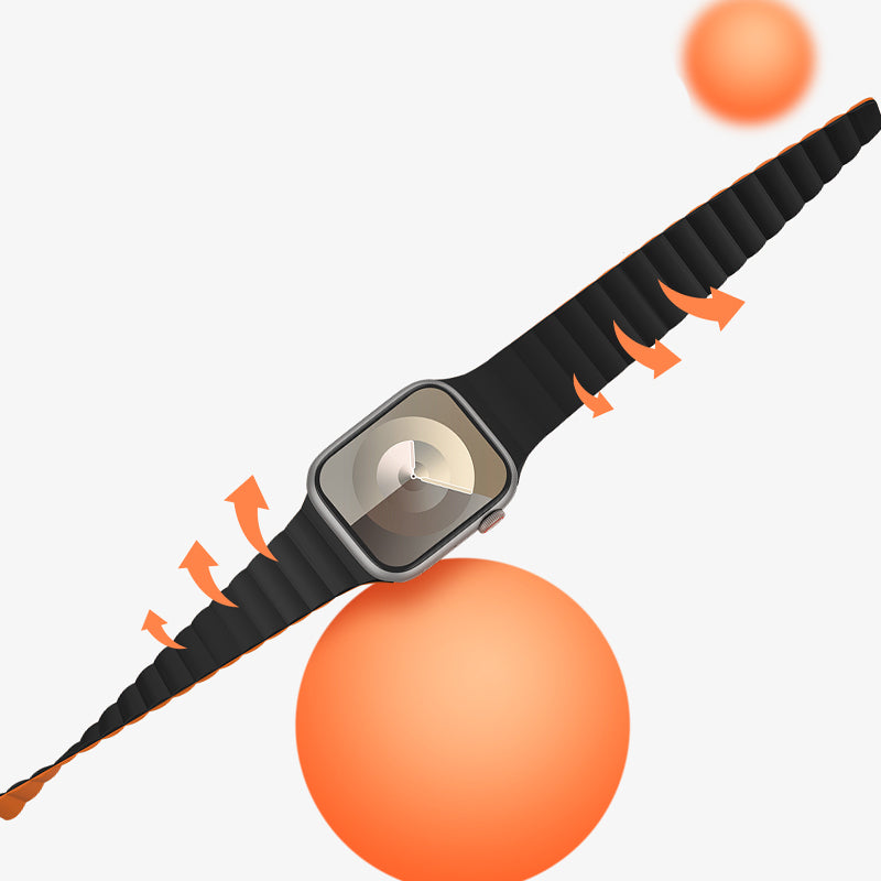 Benks Apple Watch 38/40/41/42mm Uyumlu Magnetik Tak Çıkar Silikon Strap Kayış