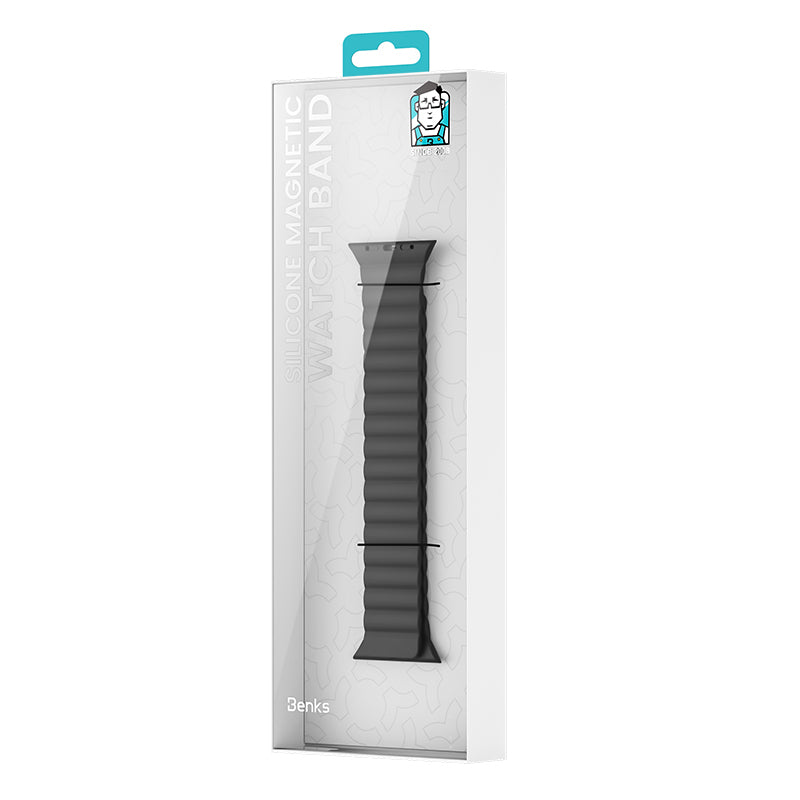 Benks Apple Watch 38/40/41/42mm Uyumlu Magnetik Tak Çıkar Silikon Strap Kayış