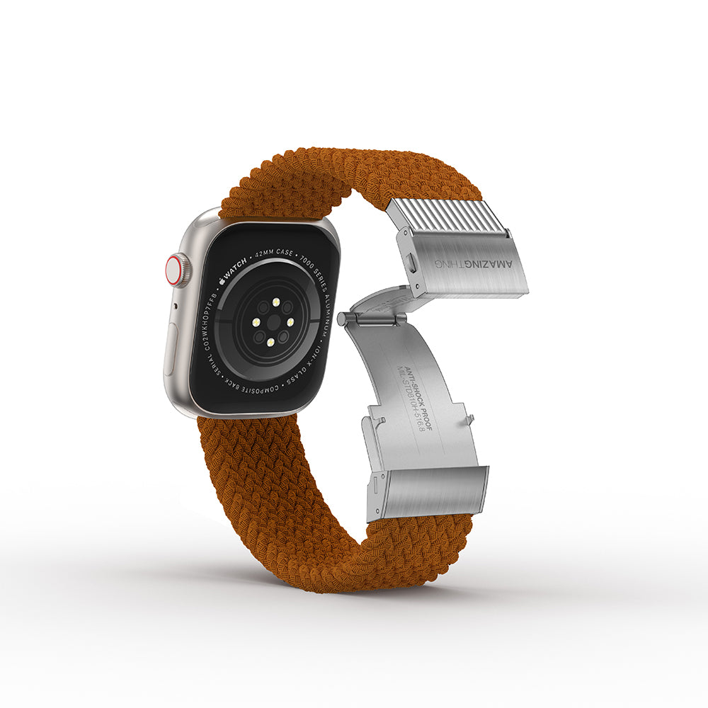 Amazingthing Titan Weave Apple Watch 1/2/3/4/5/6/SE/7/8/9/10 (38/40/41/42mm Kasa) Uyumlu Örgü Sport Kordon - 9
