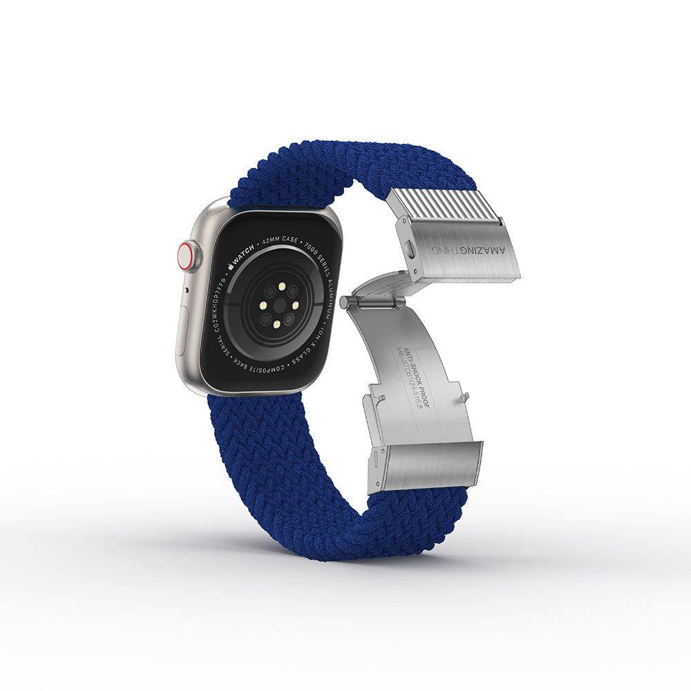Amazingthing Titan Weave Apple Watch 1/2/3/4/5/6/SE/7/8/9/10 (38/40/41/42mm Kasa) Uyumlu Örgü Sport Kordon - 13