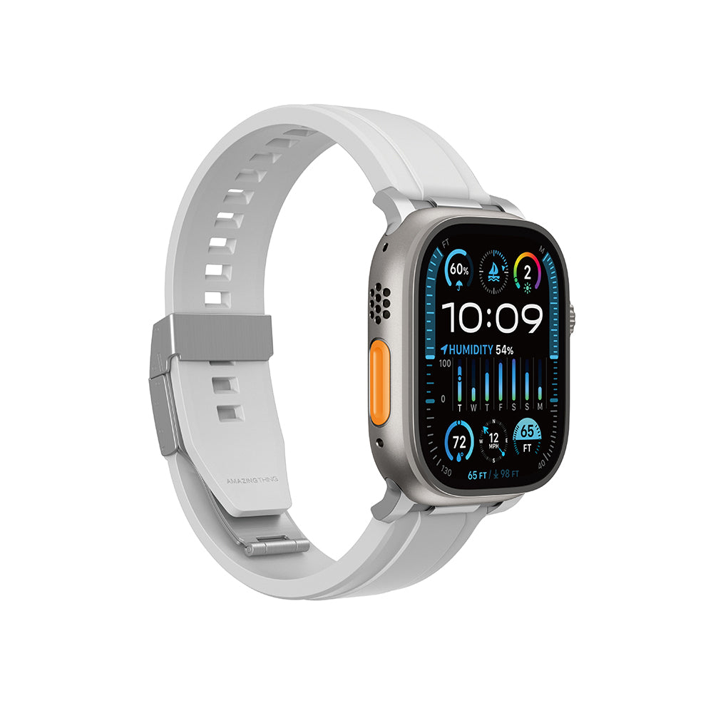 Amazingthing Titan Chrono Apple Watch 42/44/45/46/49mm Silikon Kordon