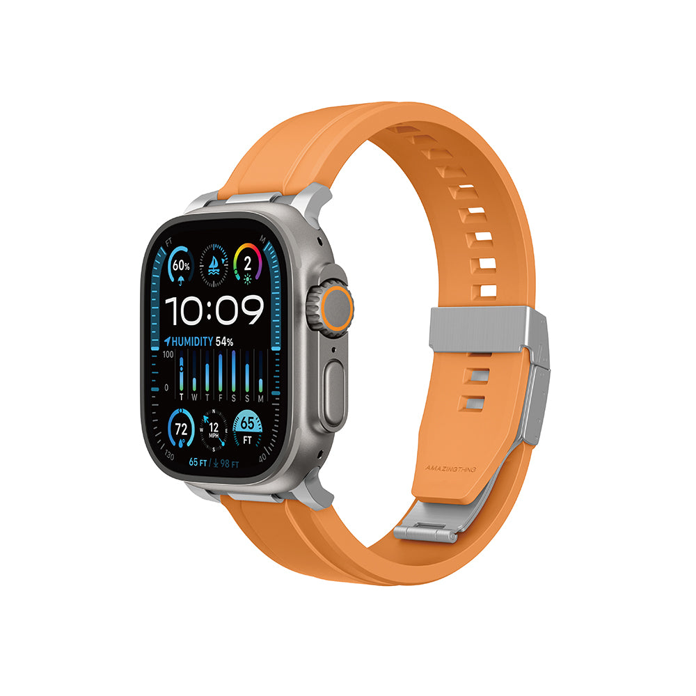 Amazingthing Titan Chrono Apple Watch 42/44/45/46/49mm Silikon Kordon