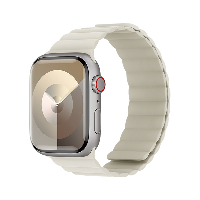 Benks Apple Watch 42/44/45/46/49mm Uyumlu Magnetik Tak Çıkar Silikon Strap Kayış