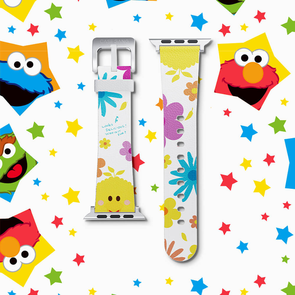 Casebang Sesame Street Serisi Apple Watch 42/44/45/46/49mm Deri Saat Kordon
