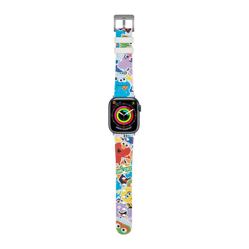 Casebang Sesame Street Serisi Apple Watch 42/44/45/46/49mm Deri Saat Kordon