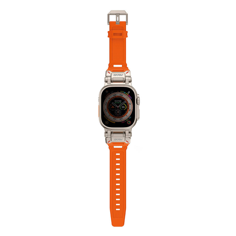 SkinArma Titon Serisi Watch 42/44/45/46/49mm Hava Alabilen Delikli Silikon Kordon