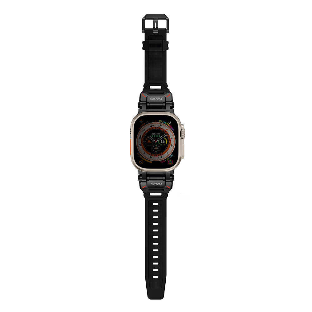 SkinArma Titon Serisi Watch 42/44/45/46/49mm Hava Alabilen Delikli Silikon Kordon