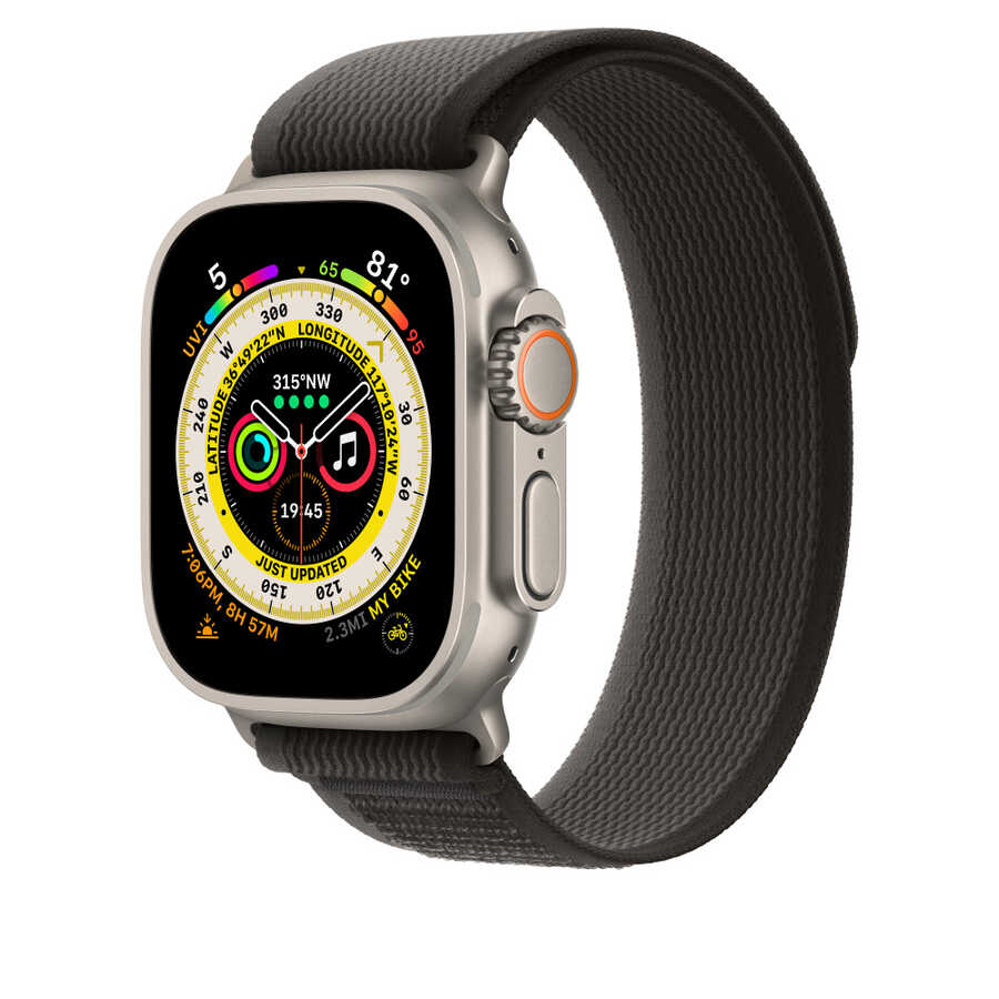 Wiwu Trail Loop Apple Watch 1/2/3/4/5/6/SE/7/8/9/10 (38/40/41mm Kasa) Uyumlu Naylon Örgü İşlemeli Hasır Kordon Strap Kayış - 5