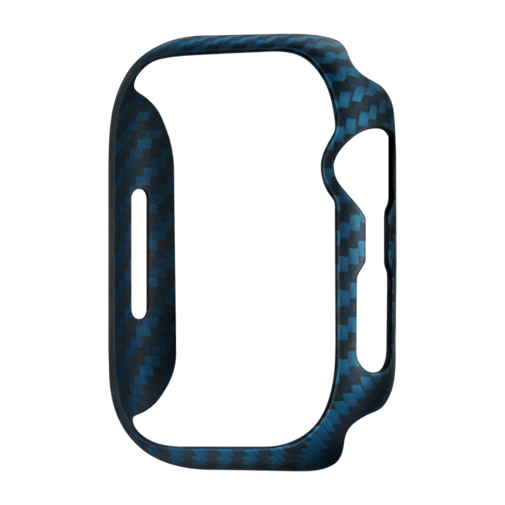Pitaka Air Case Apple Watch 7 45mm 600D Aramid Fiber Classic Serisi Black-Blue Twill Kasa Koruyucu
