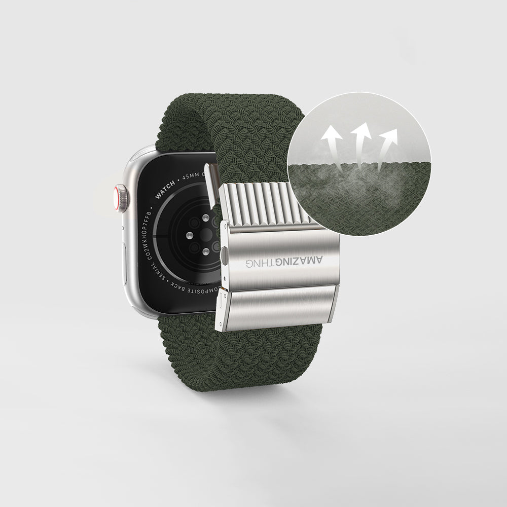 Amazingthing Titan Weave 2 Apple Watch 45mm Sport Örgü Kordon - 4
