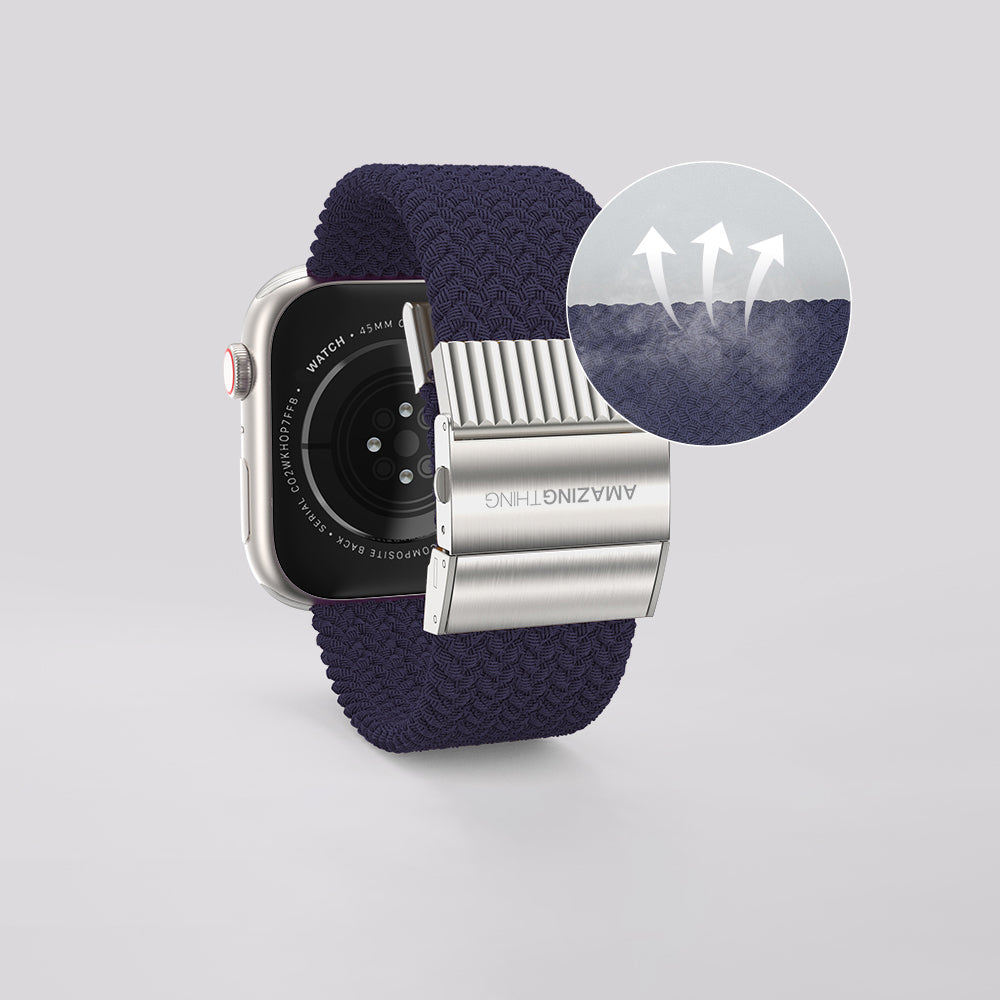 Amazingthing Titan Weave 2 Apple Watch 45mm Sport Örgü Kordon - 7