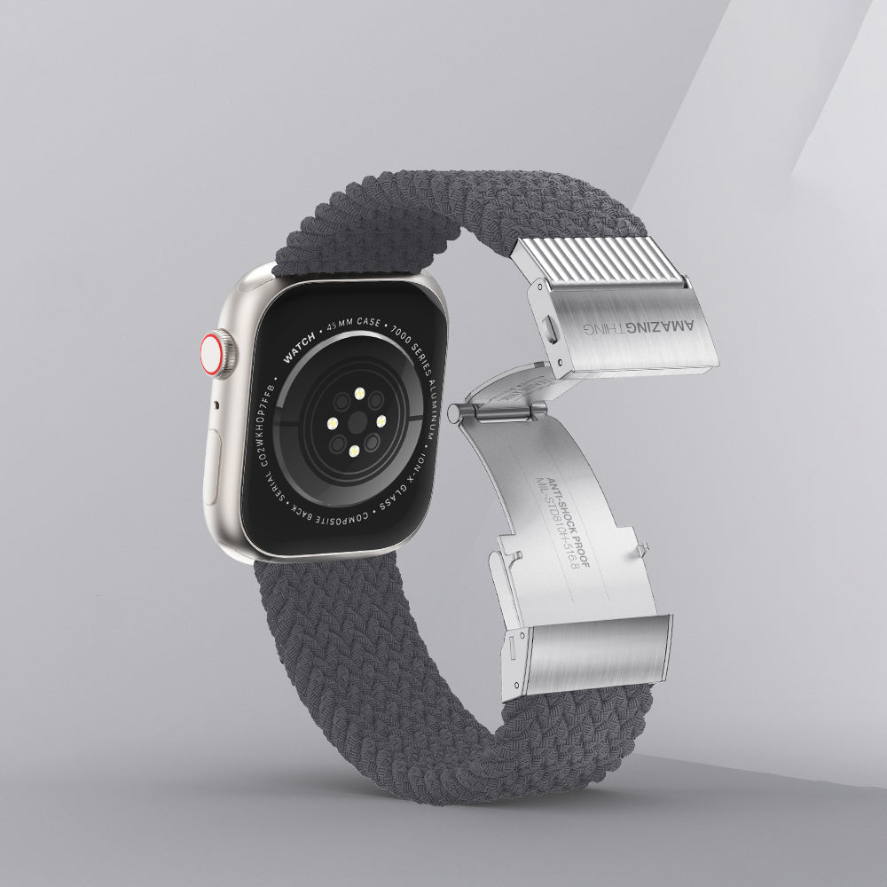 Amazingthing Titan Weave 2 Apple Watch 45mm Sport Örgü Kordon - 10