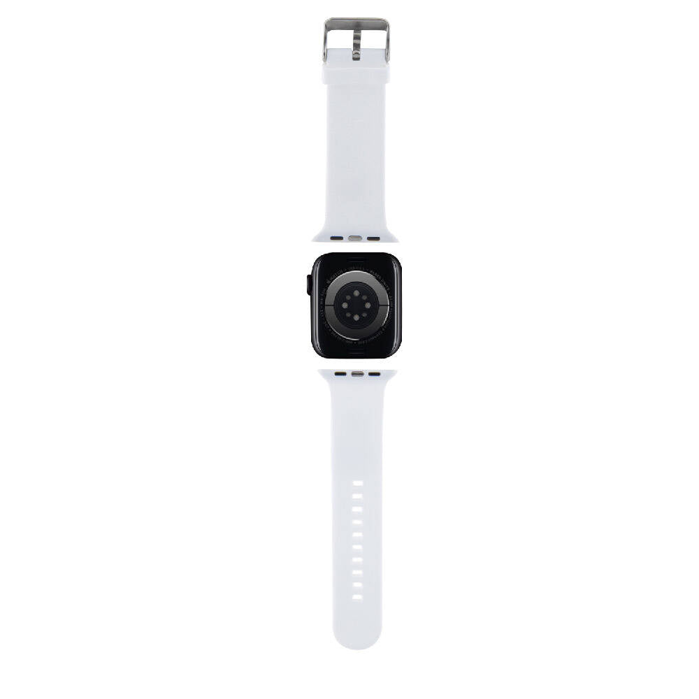 Karl Lagerfeld Apple Watch 7 45mm Orjinal Lisanslı İkonik Karl Head Logolu Silikon Kordon - 4