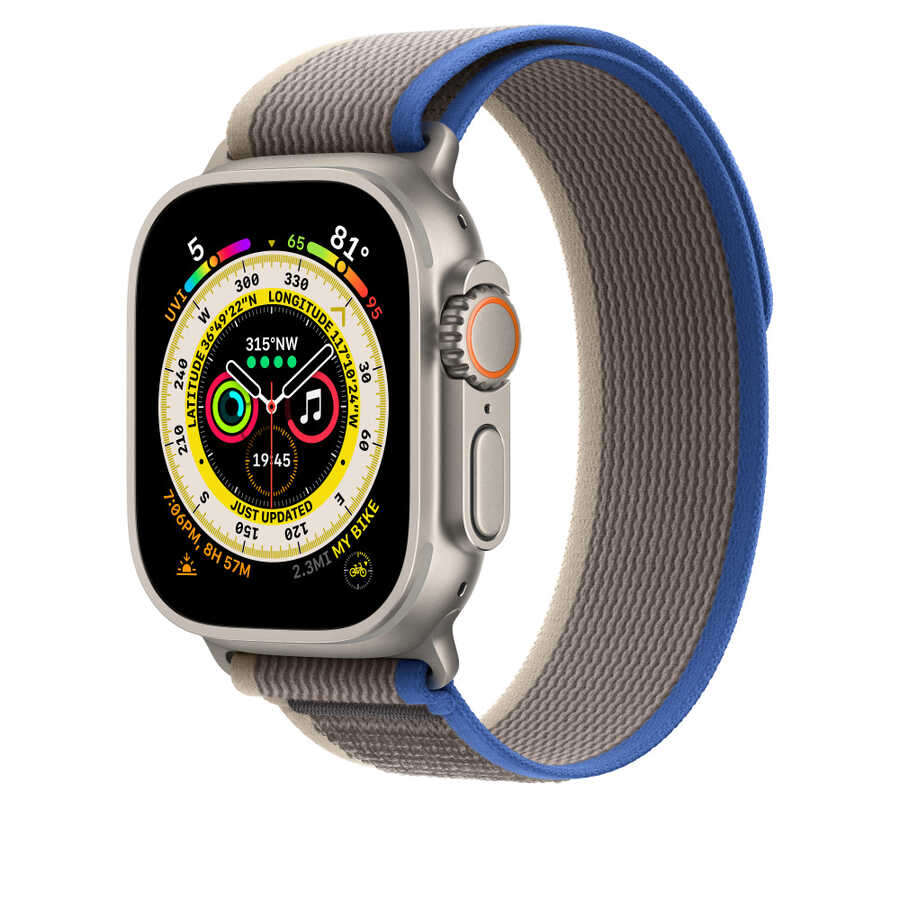 Wiwu Trail Loop Apple Watch 45mm Naylon Örgü İşlemeli Hasır Kordon Strap Kayış - 4