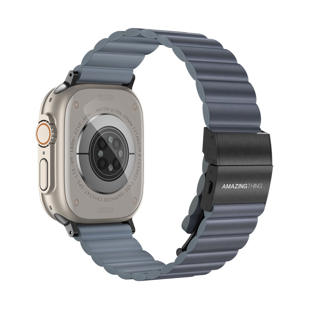 Amazing Thing Glamour Apple Watch Tüm Serilere Uyumlu Sense Deri Kordon - 7