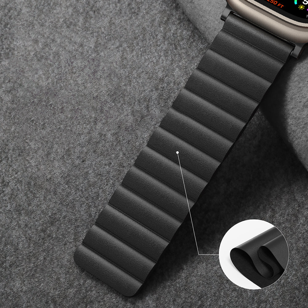 Amazing Thing Glamour Apple Watch Tüm Serilere Uyumlu Sense Deri Kordon - 13