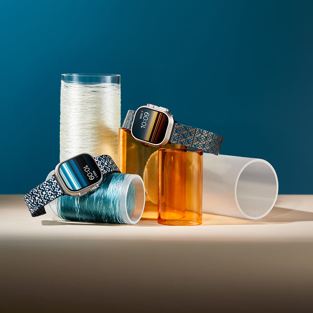 Pitaka Dreamland ChromaCarbon Serisi Tüm Apple Watch Modelleriyle Uyumlu Aramid Fiber ve Karbon Fiber Mosaic Universal Kordon