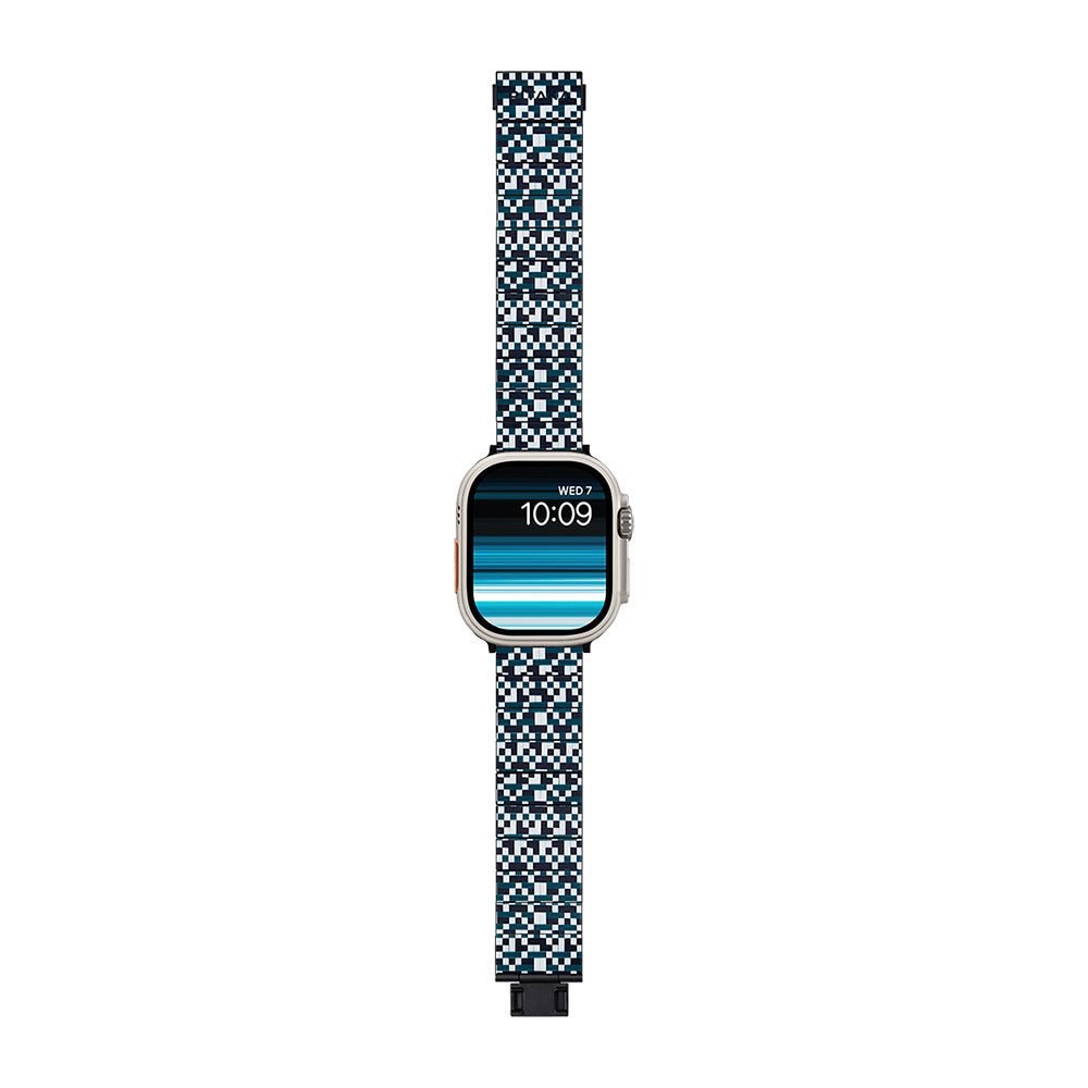 Pitaka Dreamland ChromaCarbon Serisi Tüm Apple Watch Modelleriyle Uyumlu Aramid Fiber ve Karbon Fiber Mosaic Universal Kordon