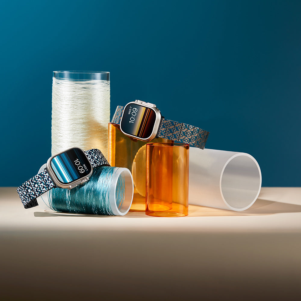Pitaka Dreamland ChromaCarbon Serisi Tüm Apple Watch Modelleriyle Uyumlu Aramid Fiber ve Karbon Fiber Stairs Universal Kordon