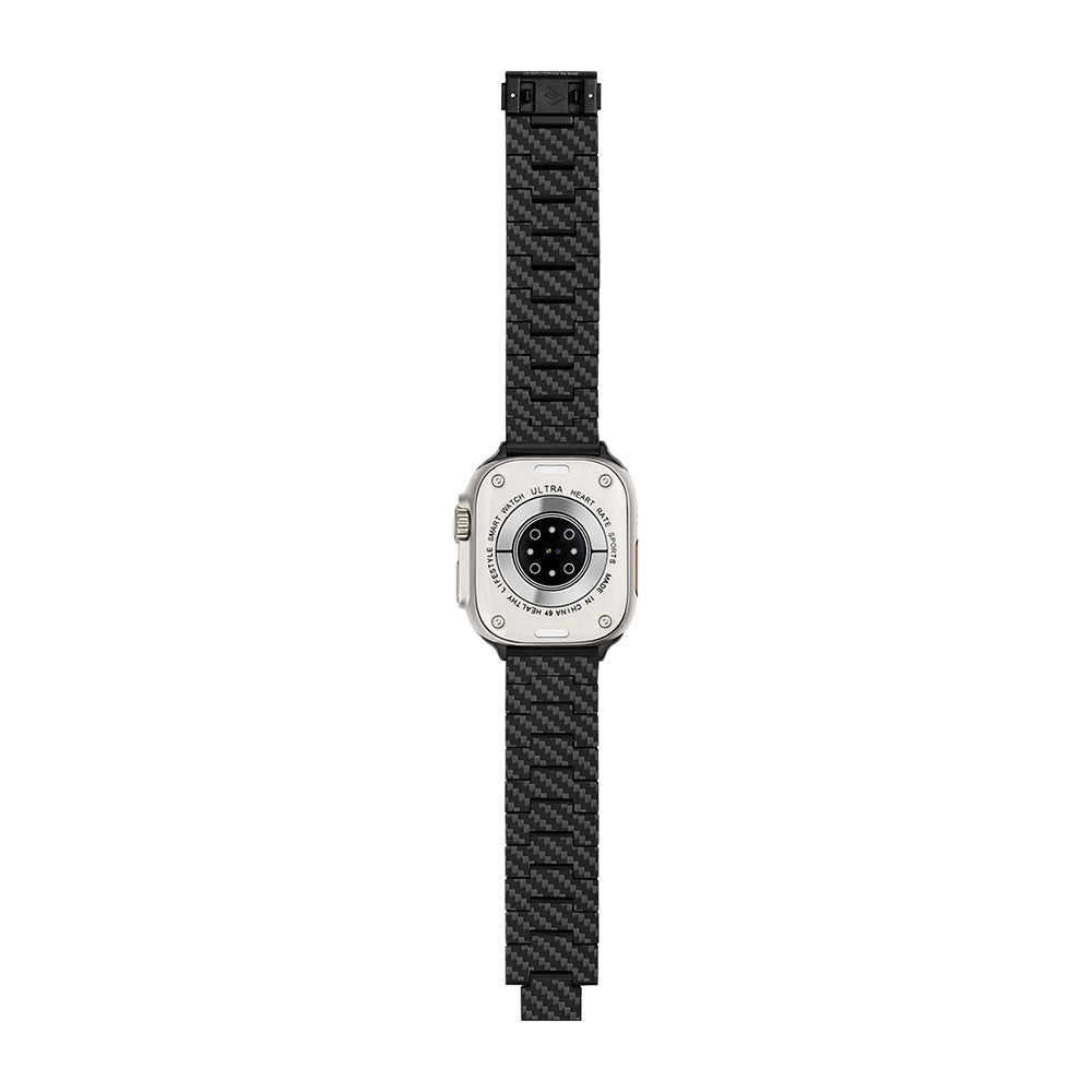 Pitaka Dreamland ChromaCarbon Serisi Tüm Apple Watch Modelleriyle Uyumlu Aramid Fiber ve Karbon Fiber Stairs Universal Kordon