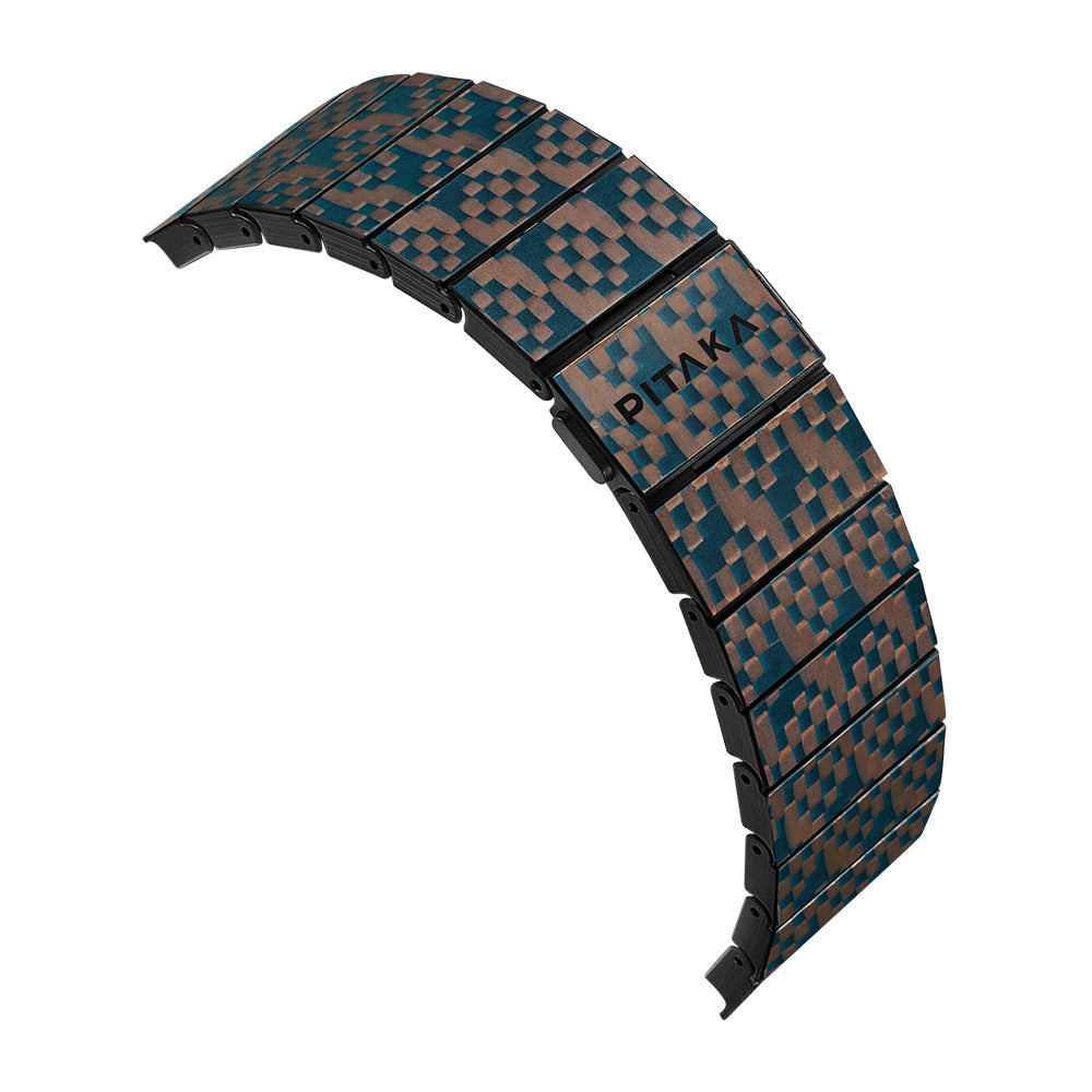 Pitaka Dreamland ChromaCarbon Serisi Tüm Apple Watch Modelleriyle Uyumlu Aramid Fiber ve Karbon Fiber Stairs Universal Kordon