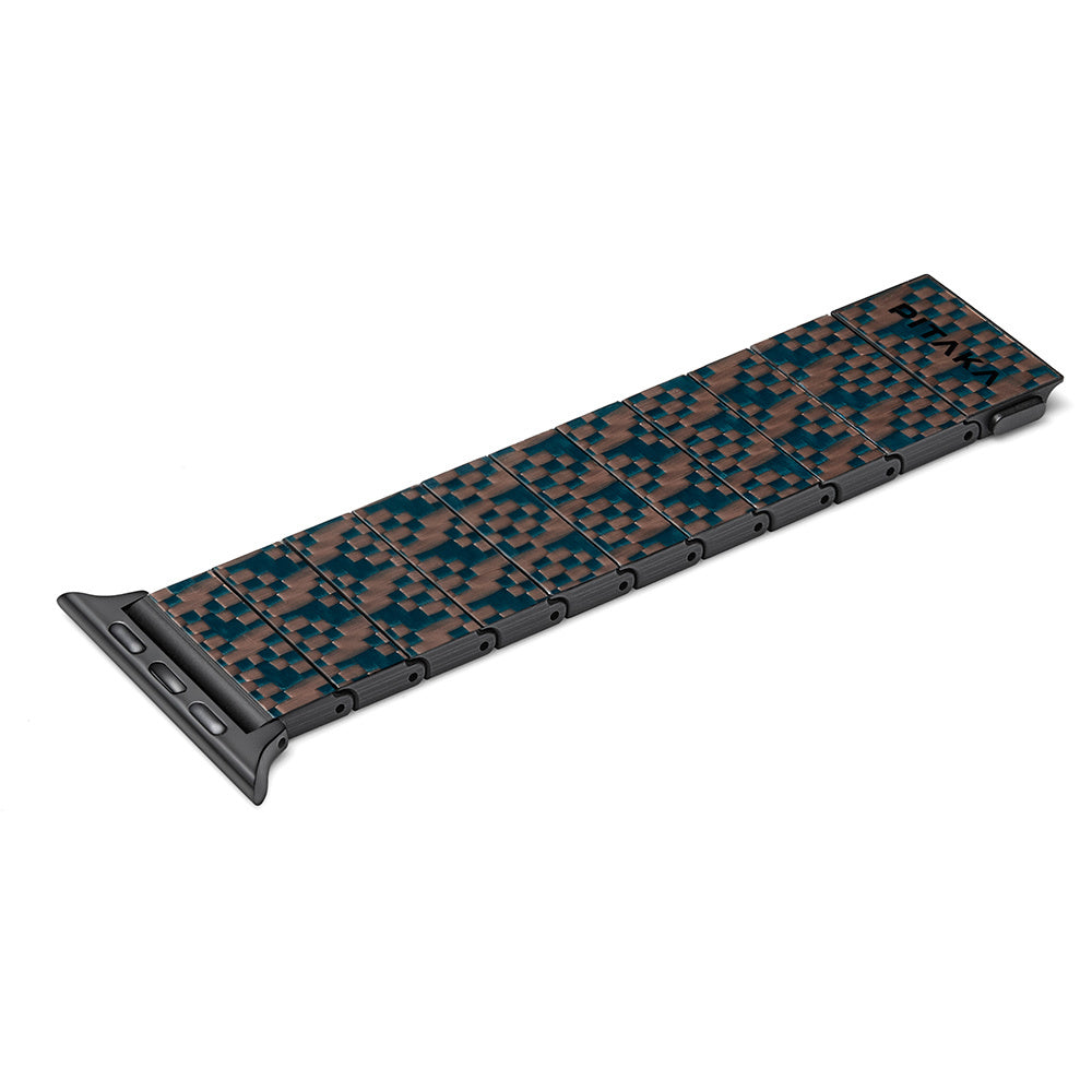 Pitaka Dreamland ChromaCarbon Serisi Tüm Apple Watch Modelleriyle Uyumlu Aramid Fiber ve Karbon Fiber Stairs Universal Kordon