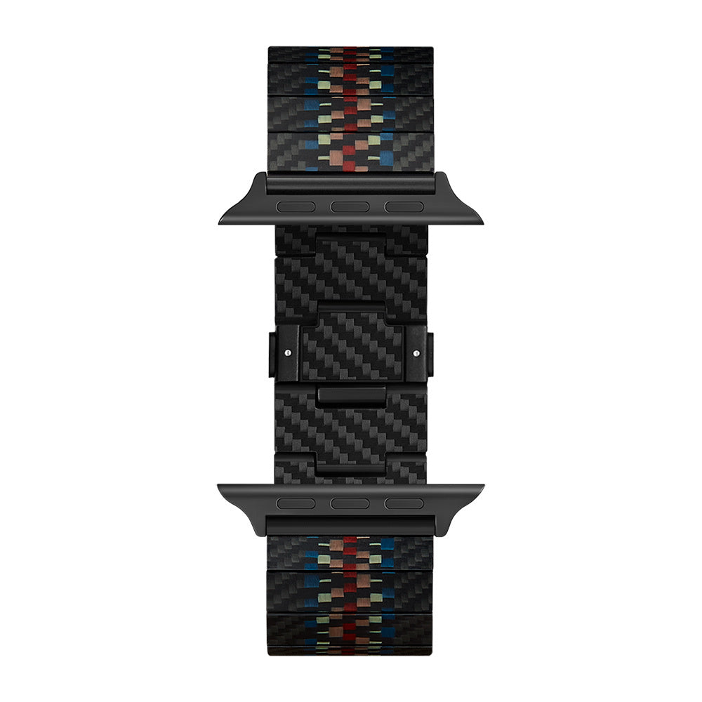 Pitaka Modern Serisi Tüm Apple Watch Modelleriyle Uyumlu Aramid Fiber ve Karbon Fiber Rhapsody Universal Kordon