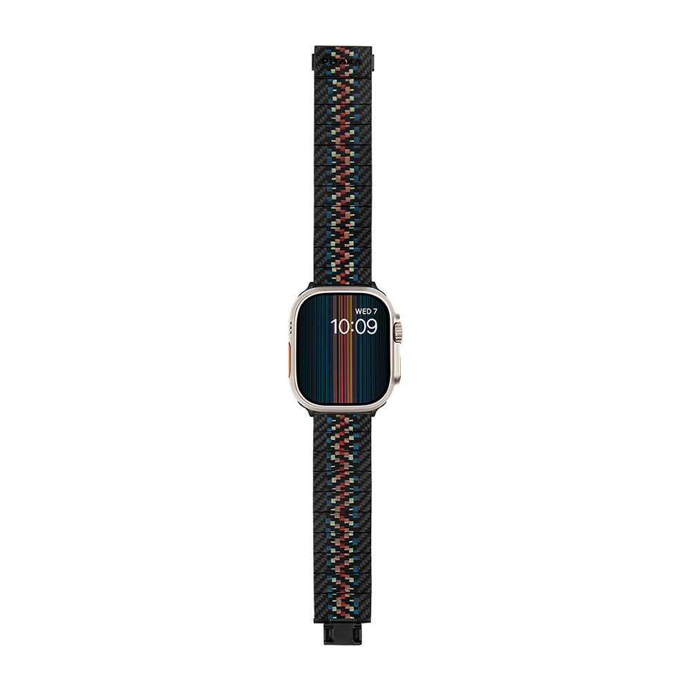 Pitaka Modern Serisi Tüm Apple Watch Modelleriyle Uyumlu Aramid Fiber ve Karbon Fiber Rhapsody Universal Kordon