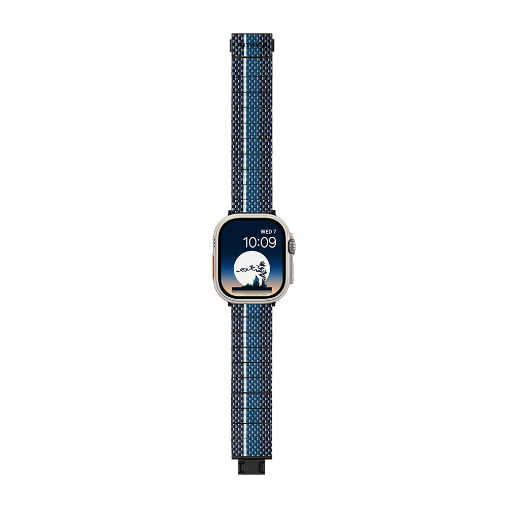 Pitaka Poetry of Things ChromaCarbon Serisi Tüm Apple Watch Modelleriyle Uyumlu Aramid Fiber ve Karbon Fiber Moon Universal Kordon