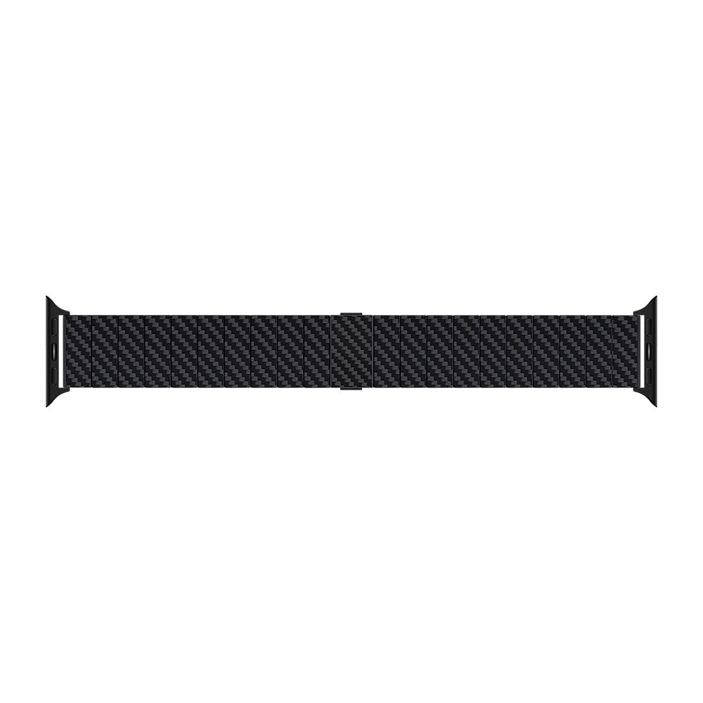 Pitaka Modern Serisi Tüm Apple Watch Modelleriyle Uyumlu Karbon Fiber Black-Grey Twill Universal Kordon