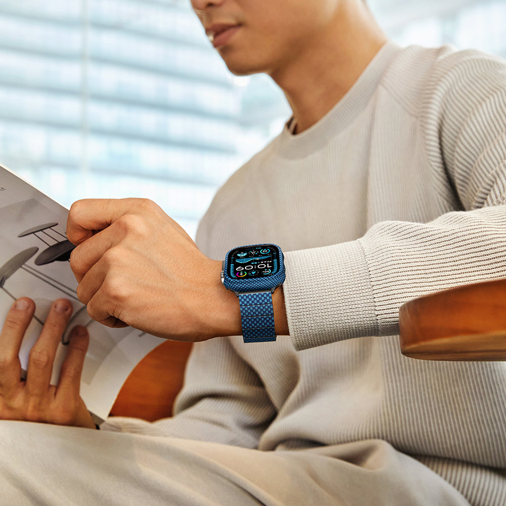 Pitaka Air Case Apple Watch Ultra 49mm 600D Aramid Fiber Classic Serisi Kasa Koruyucu