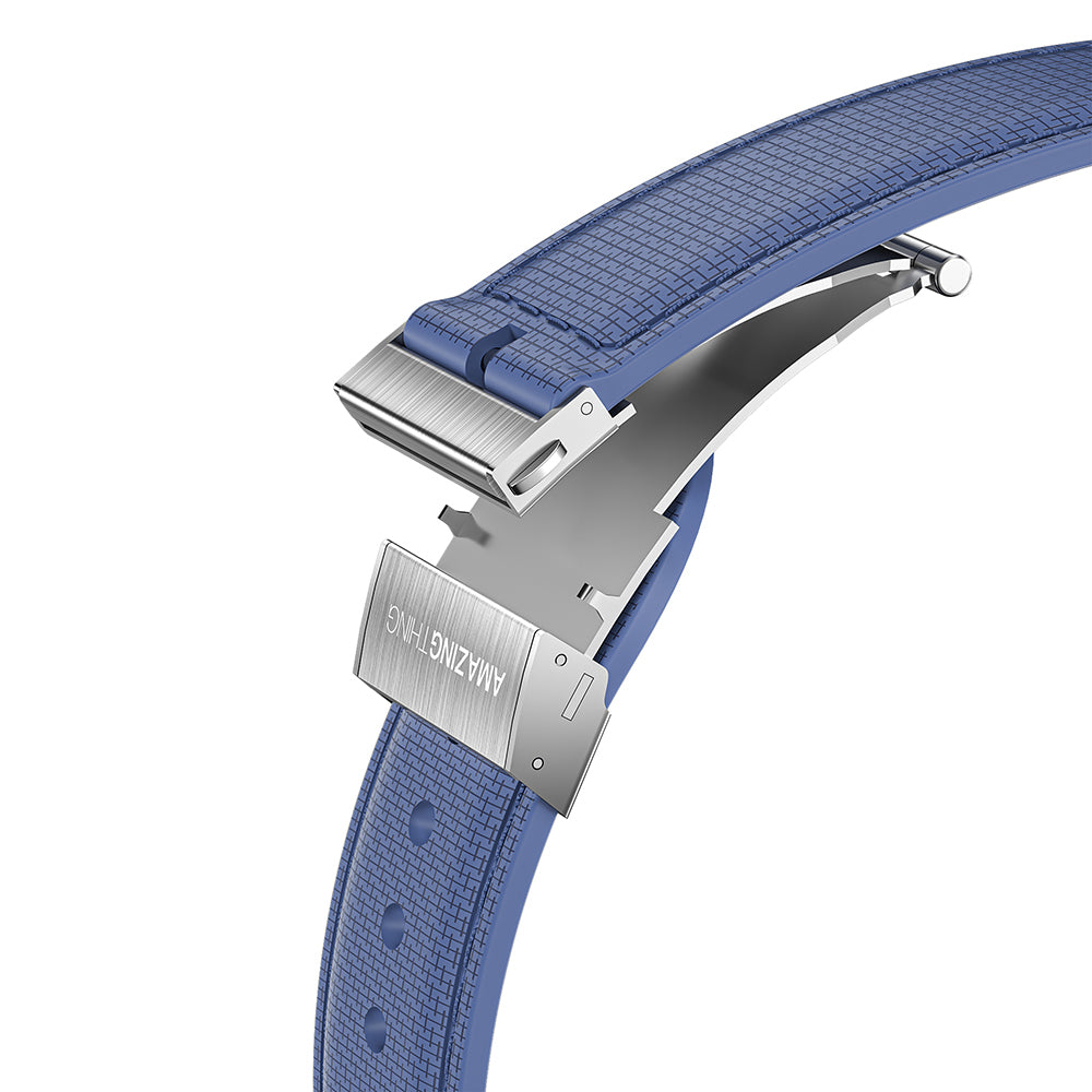 Amazingthing Titan Swift Apple Watch 49mm Deri Dokulu Silikon Kordon - 17