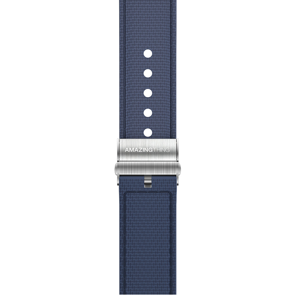 Amazingthing Titan Swift Apple Watch 49mm Deri Dokulu Silikon Kordon - 18