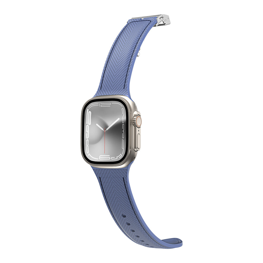 Amazingthing Titan Swift Apple Watch 49mm Deri Dokulu Silikon Kordon - 24