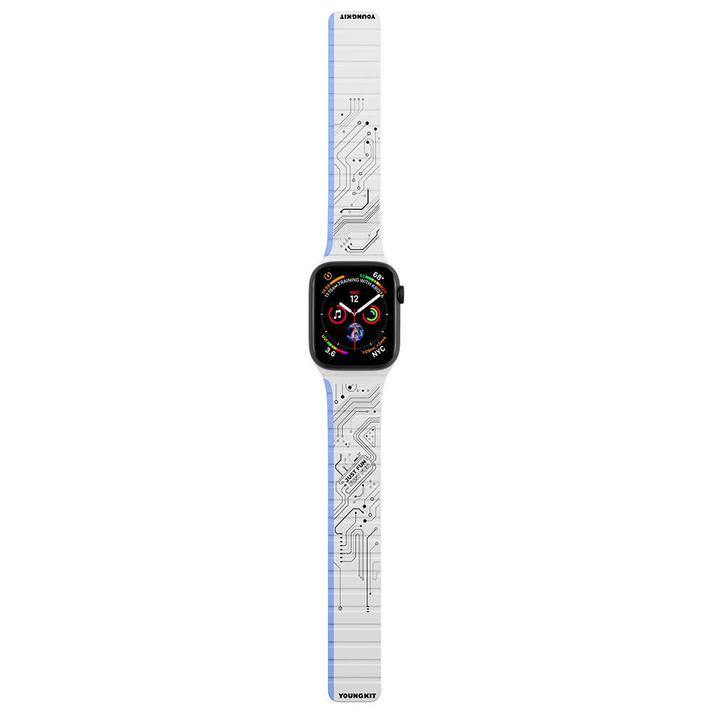 Youngkit Technological Apple Watch Ultra 49mm Kordon Magnetik Tak Çıkar Silikon Strap Kayış - 7